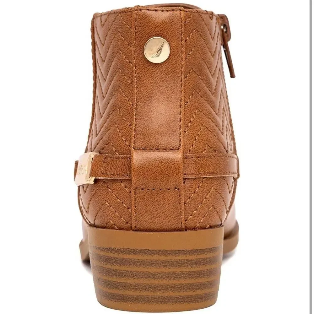 Nautica Kids Girls Ankle Boot With Side Buckle and Zipper Size 5 NEW # Bag CV